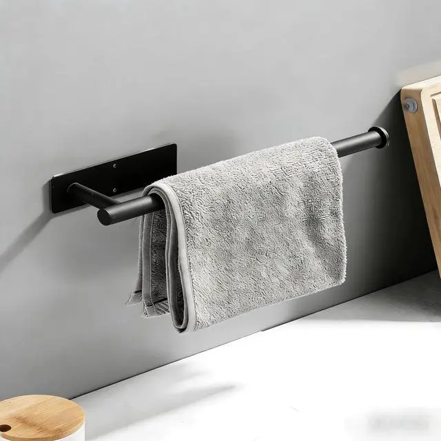 Alt view image 6 of 7 - Paper Towel Holder Under Cabinet No Drilling, Self Adhesive Paper Towel Holder Wall Mount for Kitchen Rack,Under Cabinet Paper Towel Holder, RV, 304 Stainless SteelBlack
