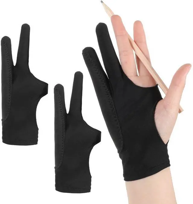 Main image of 2 Pcs Digital Drawing Glove, Artist Glove 3-Layer Palm Rejection