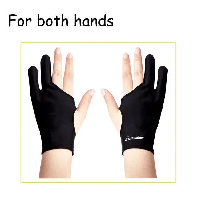 Alt view image 3 of 6 - Digital Drawing Glove 2 Pack,Artist Glove for Drawing Tablet,ipad,Sketching,Art Glove with Two Finger for Right Hand and Left Hand Smudge Guard,Small,2.95 x8.18inch