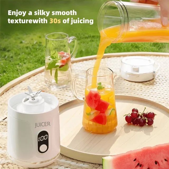 Alt view image 2 of 7 - Personal Portable Cordless Blender for Shakes and Smoothies and Juice,21 Oz USB-C Rechargeable Mini Mixer with Extra Lid for Travel, Office, Gym