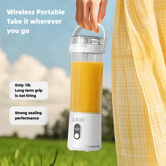 Alt view image 7 of 7 - Personal Portable Cordless Blender for Shakes and Smoothies and Juice,21 Oz USB-C Rechargeable Mini Mixer with Extra Lid for Travel, Office, Gym