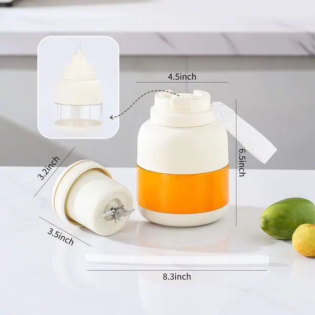 Alt view image 2 of 4 - 27oz Portable Blender Rechargeable Juices Smoothie Protein Drinks Shakes Maker Personal Travel Blender Fitness, Travel,Pre-Workout Office, Gym, Camping, Outdoor Use (White)