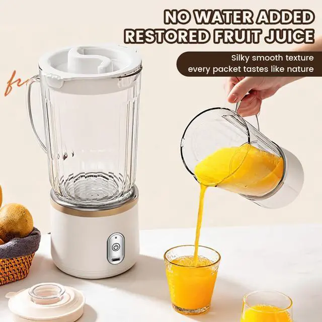 Alt view image 4 of 7 - Portable Blender for Smoothies and Shakes with 27oz Travel Cups, Personal Cordless Electric Juicer with High-Speed Motor, USB-C Rechargeable Mini Blender for Gym, Office, Camping & Outdoor