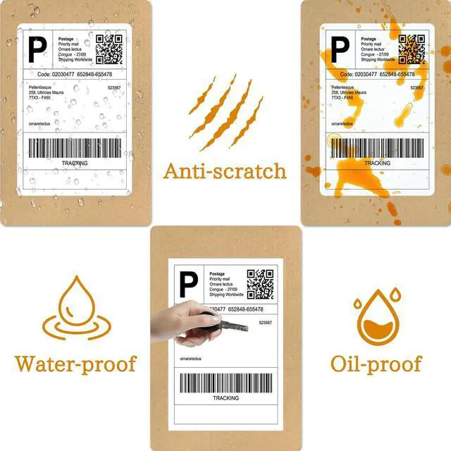 Alt view image 3 of 6 - 4 x 6 Fanfold Thermal Shipping Labels, 100 Labels Thermal Shipping Labels for FedEx Shipping Label, Compatible with JADENS,iDPRT, Munbyn Printers.