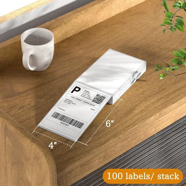 Alt view image 2 of 6 - 4 x 6 Fanfold Thermal Shipping Labels, 100 Labels Thermal Shipping Labels for FedEx Shipping Label, Compatible with JADENS,iDPRT, Munbyn Printers.