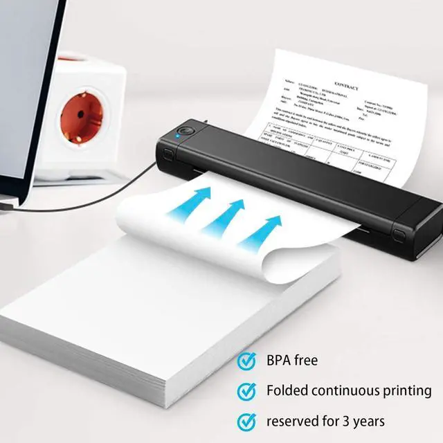 Alt view image 4 of 7 - Thermal Paper 8.5 x 11 Sheets 100 Pack | BPA Free Phenol Free Thermal Printer Paper | US Letter Thermal Printing Paper for Portable Printer | Inkless Printer Paper