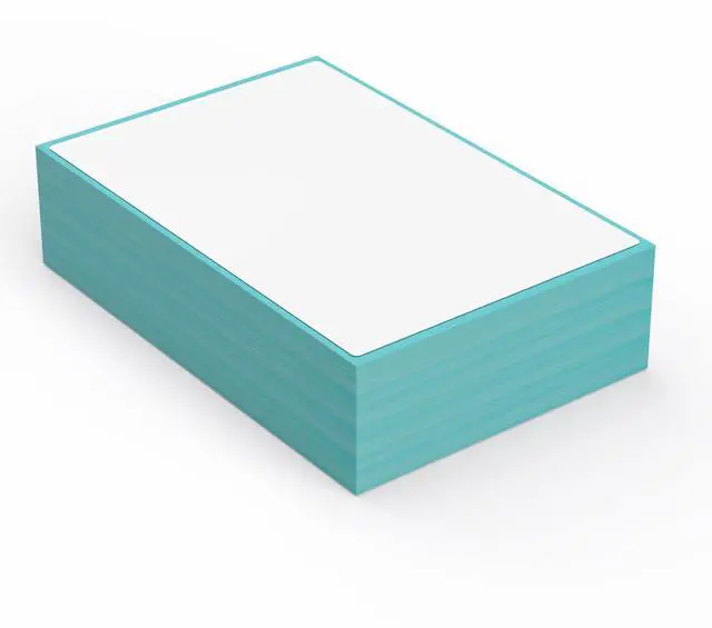 Alt view image 4 of 7 - Fanfold 4 x 6 Direct Thermal Labels with Blue Background Paper Perforated Shipping Labels for Thermal Printers, 100 Label per Stack, 1 Stack