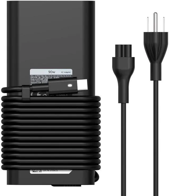 Main image of 90W USB C Type C AC Adapter for Dell XPS,LA90PM170 DA90PM170 DA65NM170 0TDK33,Latitude 3400 3500 5289 5300 5400 7200 7400 7300 7390 2in1,Precision 3540 Laptop Charger