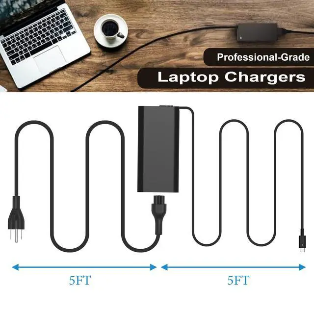Alt view image 7 of 7 - 90W USB C Type C AC Adapter for Dell XPS,LA90PM170 DA90PM170 DA65NM170 0TDK33,Latitude 3400 3500 5289 5300 5400 7200 7400 7300 7390 2in1,Precision 3540 Laptop Charger