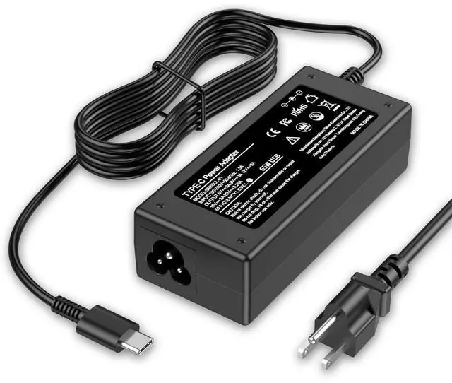 Main image of 65W USB C Laptop Charger Fast-Charging Adapter Compatible with Lenovo,HP,Dell,Acer,Asus,Samsung Galaxy,Google Chromebook,and Other 45W Type C Laptop