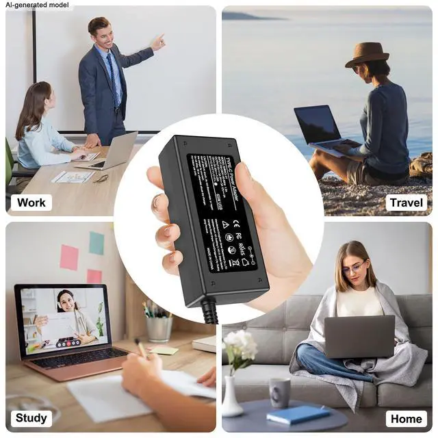 Alt view image 6 of 7 - 65W USB C Laptop Charger Fast-Charging Adapter Compatible with Lenovo,HP,Dell,Acer,Asus,Samsung Galaxy,Google Chromebook,and Other 45W Type C Laptop