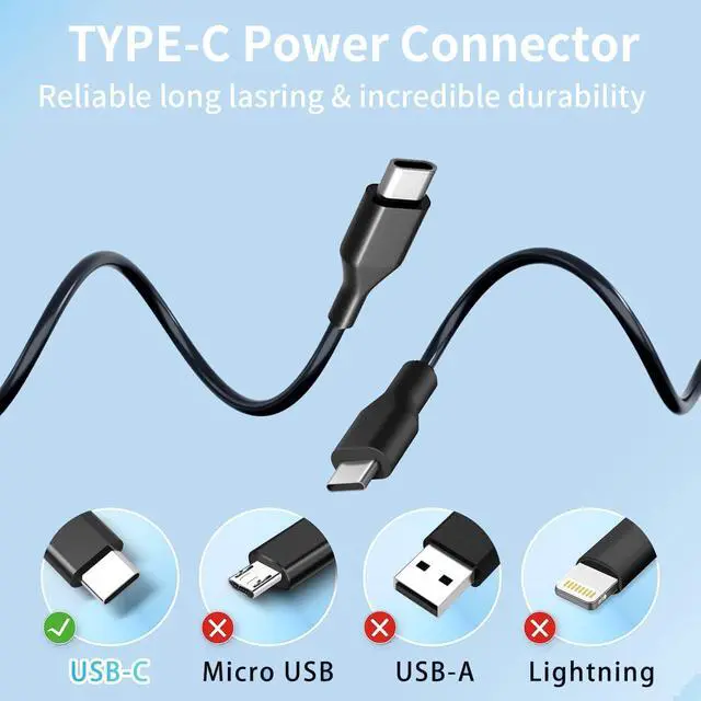 Alt view image 5 of 7 - 45 Watt USB C Chromebook Charger for Lenovo Yoga 7i, for thinkpad t14,Elite x2,Probook Charger,for xps 13,for Latitude 5420,Chromebook 3110,VT148,LA65NM190 lps,814838-002,ADLX65YDC2A
