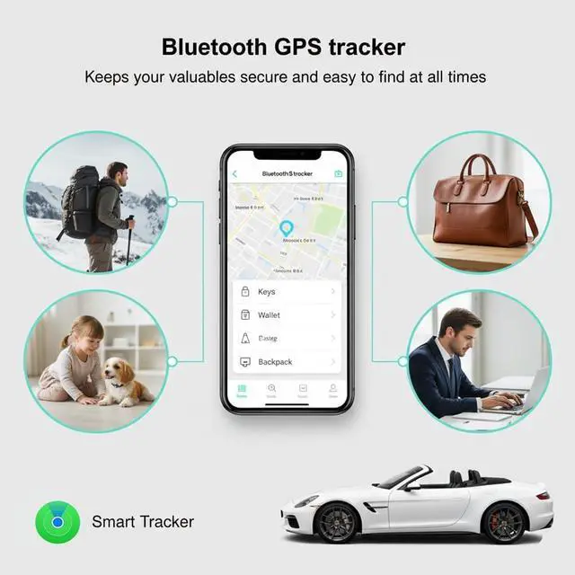 Alt view image 6 of 7 - No Subscription GPS Tracker for Vehicles Work with Find My (iOS Only) Real Time Global No Monthly Fee Mini Hidden Car Tracker Device Smart Locator Tracking Tags with Magnetic Case for Pets Luggage