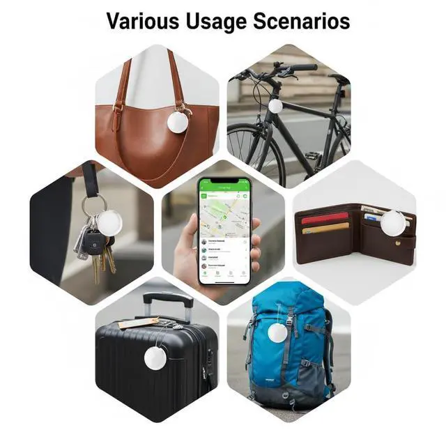 Alt view image 7 of 7 - No Subscription GPS Tracker for Vehicles Work with Find My (iOS Only) Real Time Global No Monthly Fee Mini Hidden Car Tracker Device Smart Locator Tracking Tags with Magnetic Case for Pets Luggage
