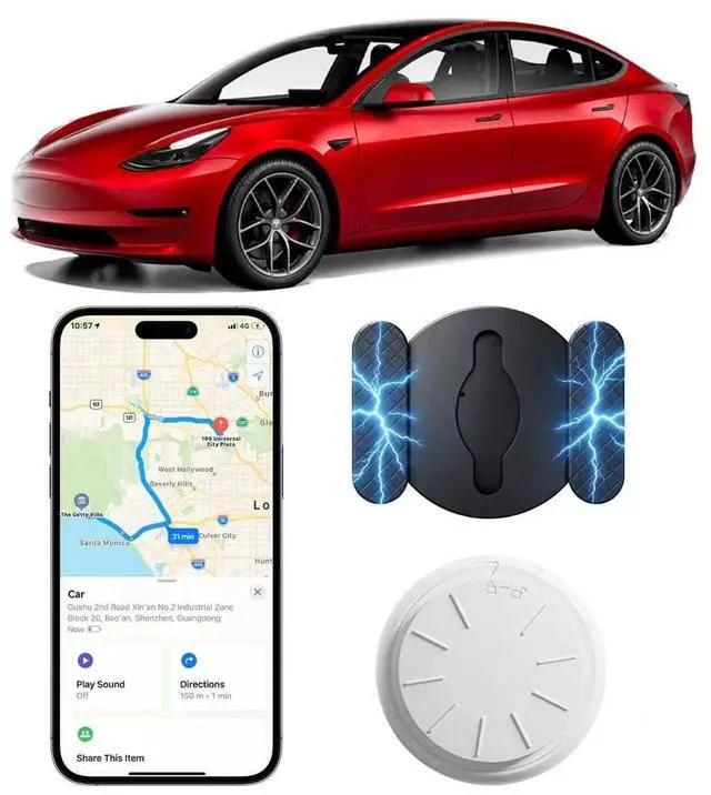 Main image of Car Tracker Device Hidden,GPS Tracker for Vehicles,Mini Hidden Car Tracker Work with Find My (iOS Only) Real-Time GPS Tracking with Magnetic Case,No Monthly Fee for Car/Person/Pet/Items