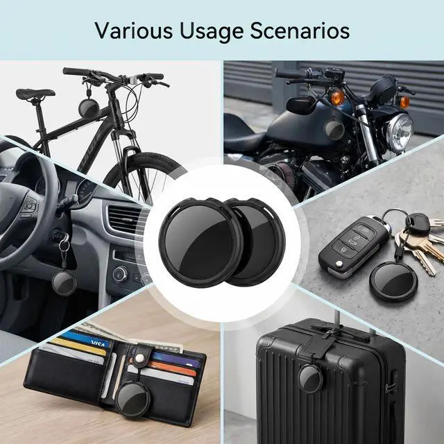 Alt view image 7 of 7 - 2 Pack GPS Trackers for Vehicles Work with Find My (iOS Only) Real Time Car Tracker Tags Mini Hidden Car Location Tracking Device Global Waterproof No Monthly Fee or Subscription No SIM Card Required