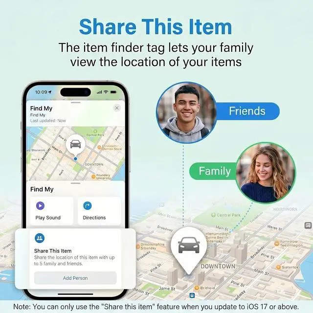 Alt view image 5 of 7 - 2 Pack GPS Trackers for Vehicles Work with Find My (iOS Only) Real Time Car Tracker Tags Mini Hidden Car Location Tracking Device Global Waterproof No Monthly Fee or Subscription No SIM Card Required
