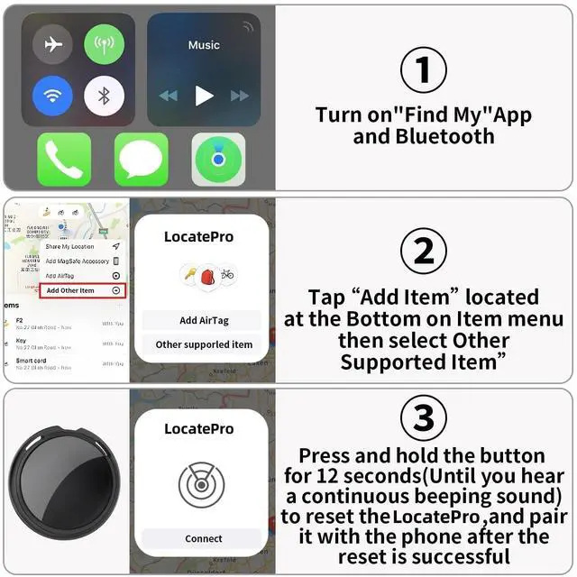 Alt view image 7 of 7 - GPS Tracker for Vehicles No Subscription Work with Find My(iOS Only) Magnetic Case Real Time Mini Item Finder Global Coverage Hidden Car Locator Tracking Device No Monthly Fee or SIM Card Required