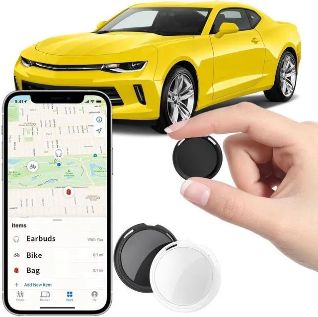 Main image of 2 Pack GPS Tracker for Vehicles Work with Find My (iOS Only) Real Time Mini Car Air Tracker Tag Devices Global Coverage Hidden Car Locator Tracking No Monthly Fee No Subscription No SIM Card Required