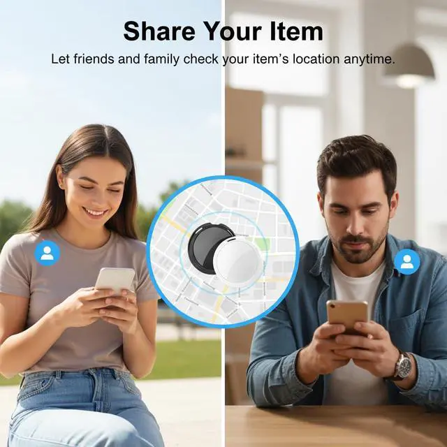 Alt view image 4 of 7 - 2 Pack GPS Tracker for Vehicles Work with Find My (iOS Only) Real Time Mini Car Air Tracker Tag Devices Global Coverage Hidden Car Locator Tracking No Monthly Fee No Subscription No SIM Card Required