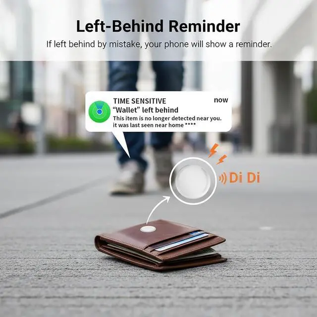 Alt view image 2 of 7 - 2 Pack GPS Tracker for Vehicles Works with Apple Find My (iOS Only) Portable Mini Tracking Device Hidden Item Finder Global Tracking No Monthly Fee/SIM Replaceable Battery for Car Keys Luggage Wallet