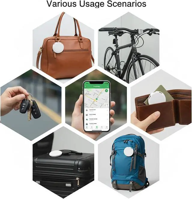 Alt view image 7 of 7 - 2 Pack GPS Tracker for Vehicles Works with Apple Find My (iOS Only) Portable Mini Tracking Device Hidden Item Finder Global Tracking No Monthly Fee/SIM Replaceable Battery for Car Keys Luggage Wallet