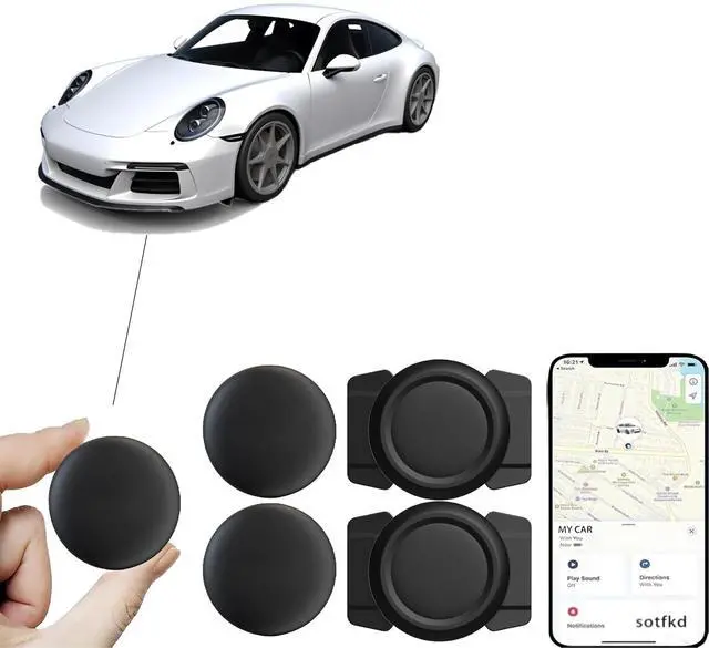 Main image of 2 Pack GPS Tracker for Vehicles,Tracker Device for Vehicles,Tracking Devices for Cars Hidden,Car GPS Tracker,Car Tracker (Only iOS) | No Monthly Fee | Magnetic Shell | Works with Apple Find My