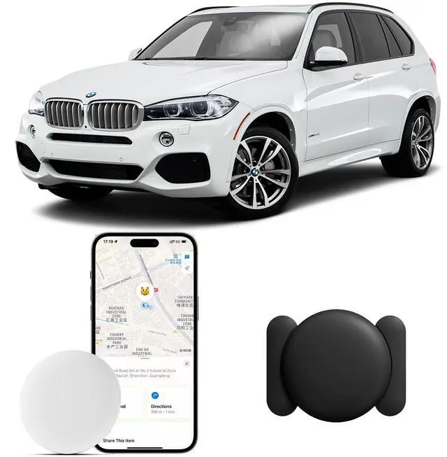 Main image of GPS Tracker for Vehicles, 1PCS Real Time Tracking, Tracker Device for Vehicles, Work with Find My (iOS Only), MINI Magnetic Car Tracker Device Hidden, No Monthly Fee, Super Magnetic, Black