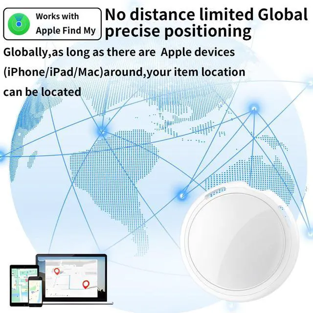 Alt view image 2 of 7 - GPS Tracker for Vehicle Works with Find My (iOS Only) Hidden Mini Car Tracker with Magnetic Silicone Case Global Real-Time Item Location Finder Tracking Tag Device No Subscription No SIM Card Required