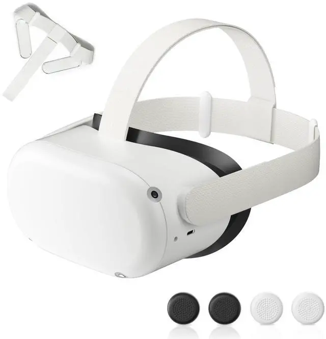 Main image of Original Replacement Head Strap for Meta Quest 2,Head Strap for Oculus Quest 2,with 2 Pair Thumb Grip Caps, Strap for Meta Quest 2,Strap for Oculus Quest 2
