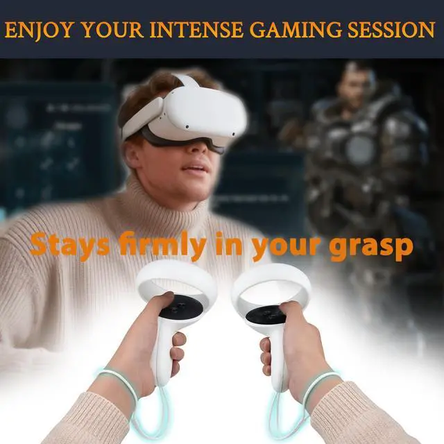 Alt view image 6 of 7 - 1Pair Hand Straps for Meta Quest 2 Controllers, Upgraded Durable & Secure Replacement VR Wrist Straps, Easy DIY Installation - White