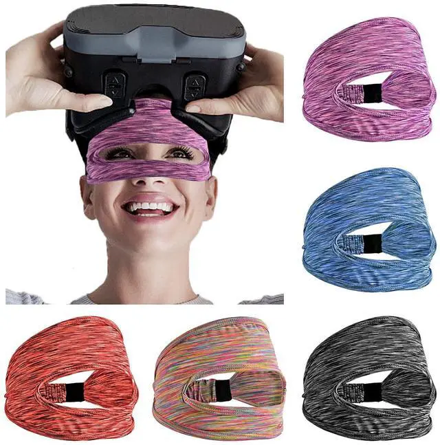 Main image of 5 Pack VR Eye Mask, Adjustable Breathable VR Sweat Band for Oculus Quest 2, HTC Vive, PS, Gear, VR Workouts