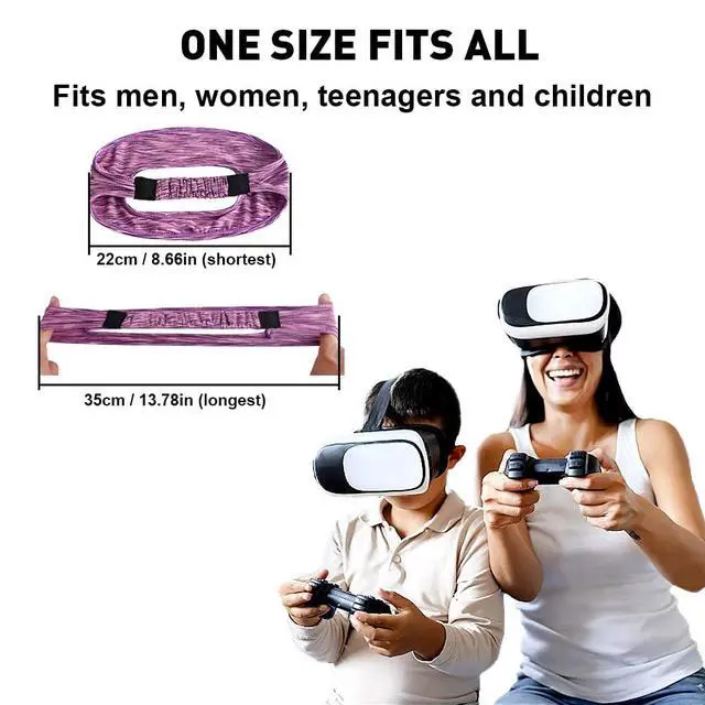Alt view image 2 of 7 - 5 Pack VR Eye Mask, Adjustable Breathable VR Sweat Band for Oculus Quest 2, HTC Vive, PS, Gear, VR Workouts