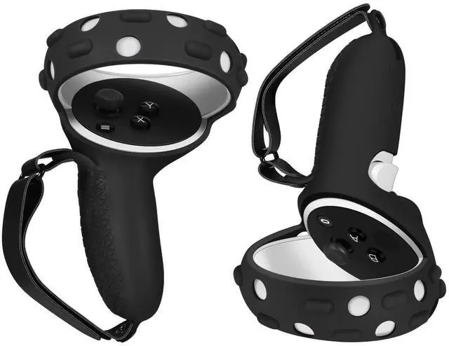 Main image of Controller Grips Cover for Oculus Quest 2 / Meta Quest 2 Knuckle Strap VR Touch Controller Hand Grip Cover Protector Sleeve with Anti-Throw Adjustable Straps (Black)