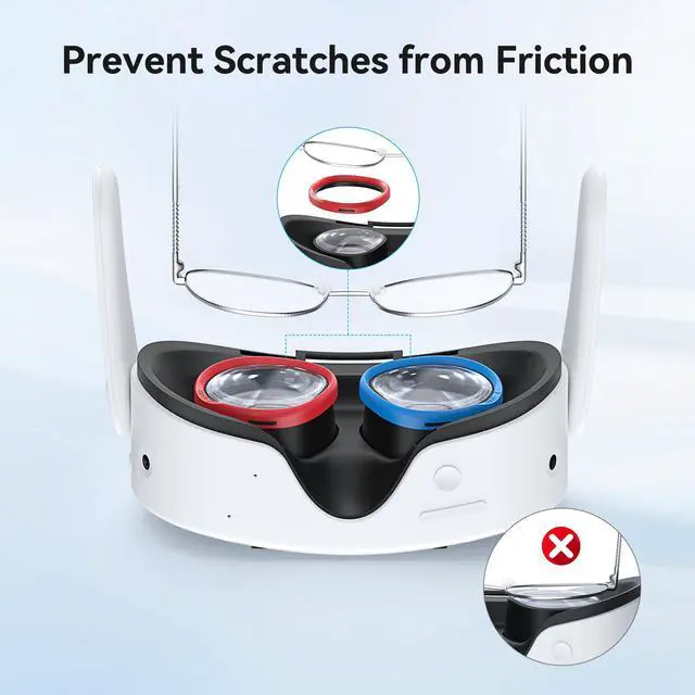 Alt view image 3 of 7 - Glasses Spacer Compatible with Oculus Quest 3S/Quest 2/Rift S Accessories, Soft Silicone Anti-Scratch Ring, Protect VR Lens and Prescription Glasses from scratchingsNot Compatible with Quest 3