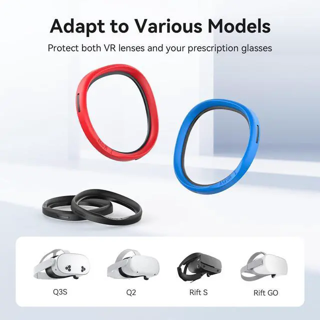 Alt view image 2 of 7 - Glasses Spacer Compatible with Oculus Quest 3S/Quest 2/Rift S Accessories, Soft Silicone Anti-Scratch Ring, Protect VR Lens and Prescription Glasses from scratchingsNot Compatible with Quest 3