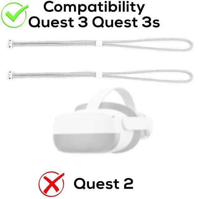 Alt view image 2 of 7 - 2pcs Controller Wrist Straps for Oculus Meta Quest 3/3s, Adjustable Replacement Controller Hand Strap for Mixed Reality Game Equipment Accessory, Easy Installation