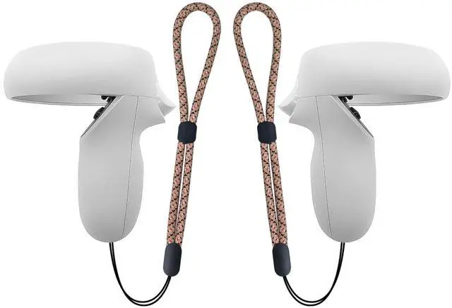 Alt view image 3 of 6 - Enhanced Reflective Wrist Strap Lanyard for Meta Quest 2 Controller, Comfortable Adjustable Hand Straps, Replacement Accessories Easy-to-Attach for Secure Controller Fit (Gold)