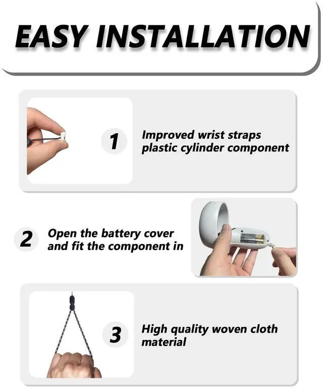 Alt view image 4 of 5 - Improved Replacement Wrist Wraps for Oculus Quest 2 Gen Controller, Professional Wrist Lanyards with Resin White Stopper, Replacement Adjustable Hand Straps for Oculus ControllerDapple