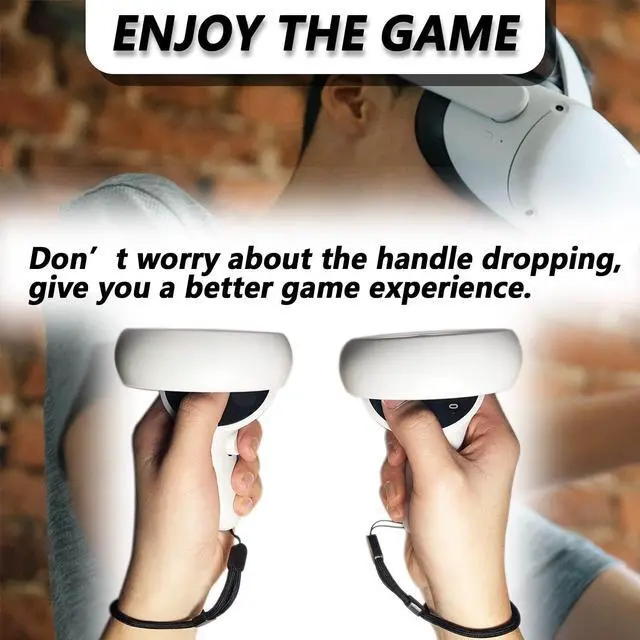 Alt view image 3 of 5 - Improved Replacement Wrist Wraps for Oculus Quest 2 Gen Controller, Professional Wrist Lanyards with Resin White Stopper, Replacement Adjustable Hand Straps for Oculus ControllerDapple