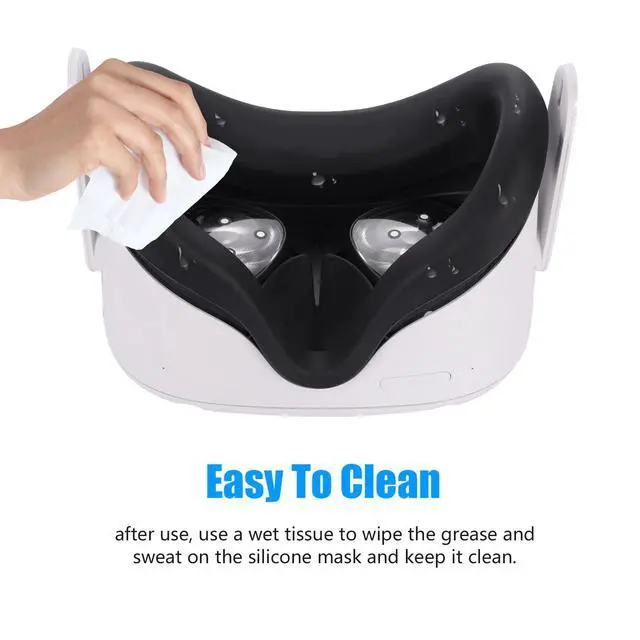 Alt view image 7 of 7 - VR Accessories for Meta/Oculus Quest 2 Controller Grips,VR Controller Grip Cover and 2Pcs VR Silicone face Pads(Blue)