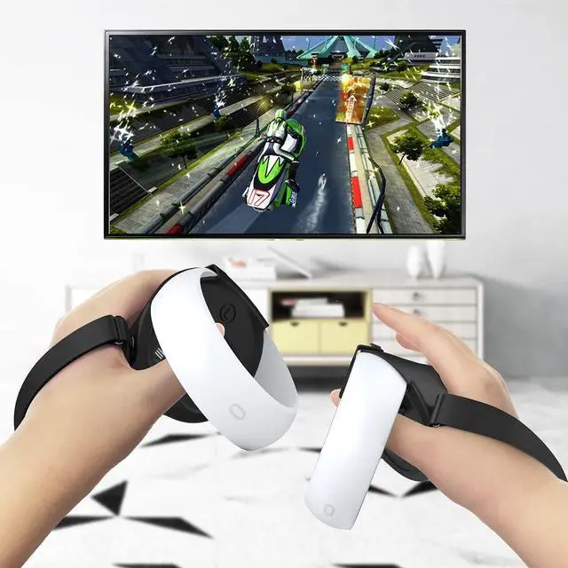Alt view image 3 of 7 - Controller Grip for Oculus Quest 2 Accessories Grips Cover for VR Touch Controllers Covers Protector with Non-Slip Thumb Grips 1Pair Black