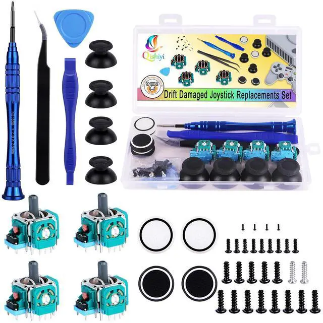 Main image of 4PCS 3D Analog Joystick Replacement kit for PS5 Controller,Thumbsticks Repair Tool Kit with Repair Screwdriver Kit for Playstation 5 DualSense Wireless Controller