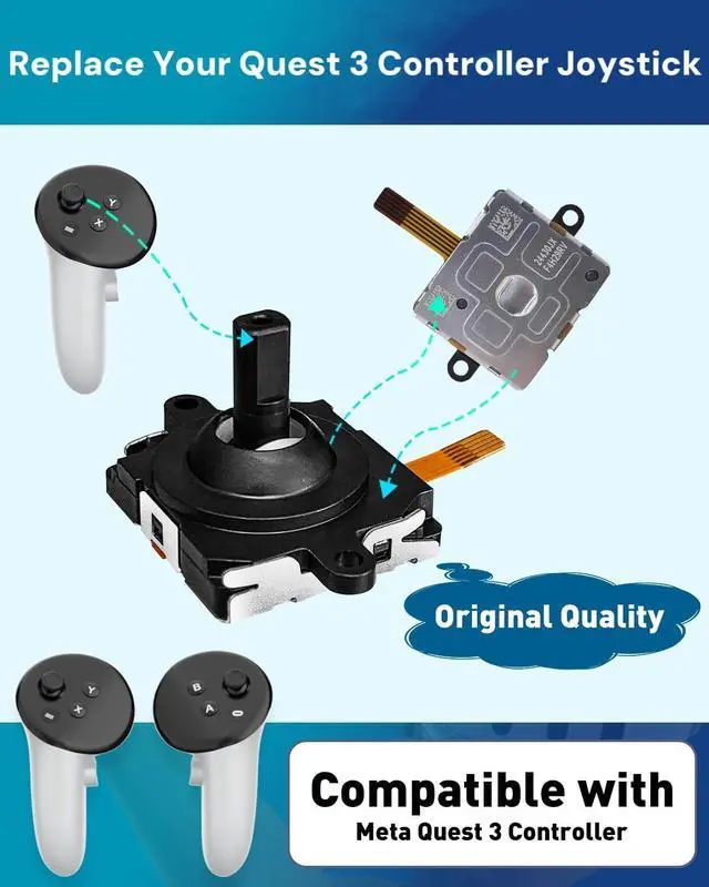 Alt view image 2 of 6 - 11-in-1 Joystick Replacement Kit for Meta Quest 3 Controller
