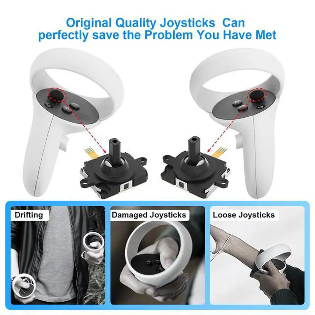 Alt view image 3 of 6 - Joystick Replacement Kit for Quest 2 Contorller(Includes Tools, Replacement Screws, Joystick)
