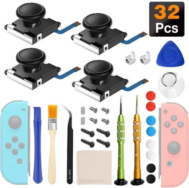 Main image of Joypad Joystick Replacement Joy-con Repair Tools Kit Joystick Replacement for Nintendo Switch Joy-Con Controller/Switch Lite/Switch OLED Fix Joystick Drift 32PCS