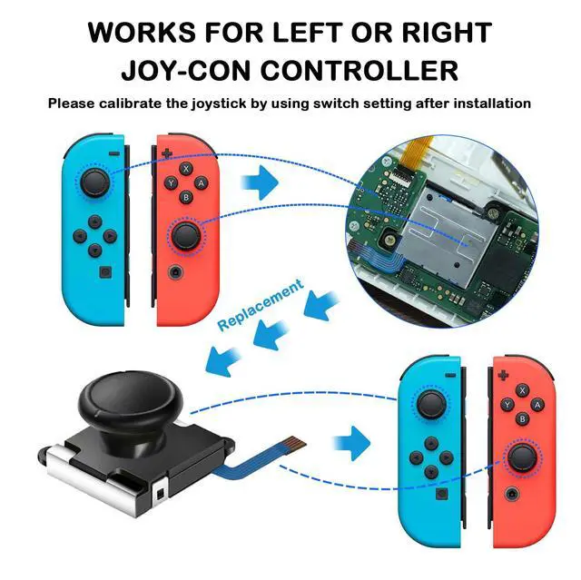 Alt view image 6 of 7 - Joypad Joystick Replacement Joy-con Repair Tools Kit Joystick Replacement for Nintendo Switch Joy-Con Controller/Switch Lite/Switch OLED Fix Joystick Drift 32PCS