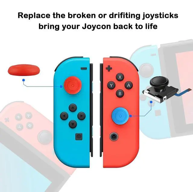 Alt view image 7 of 7 - Joypad Joystick Replacement Joy-con Repair Tools Kit Joystick Replacement for Nintendo Switch Joy-Con Controller/Switch Lite/Switch OLED Fix Joystick Drift 32PCS