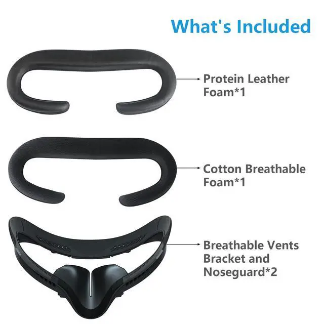 Alt view image 2 of 7 - 2 Pack Face Pad for Oculus Quest 2, Facial Interface & Face Cover Pad, Anti-fogging Sweatproof Face Cushion for VR Meta Quest 2 Accessories Replacement
