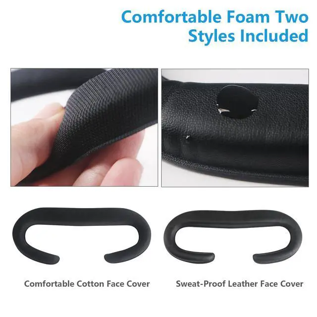 Alt view image 3 of 7 - 2 Pack Face Pad for Oculus Quest 2, Facial Interface & Face Cover Pad, Anti-fogging Sweatproof Face Cushion for VR Meta Quest 2 Accessories Replacement